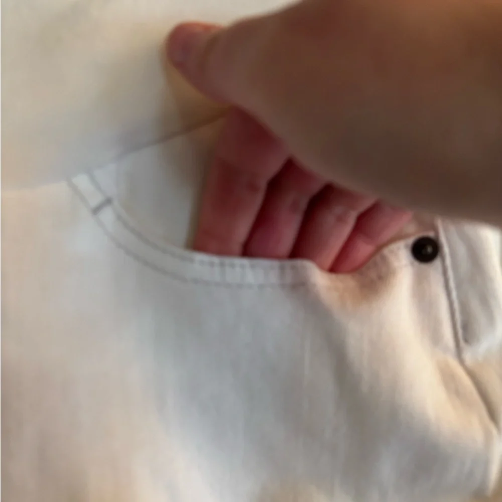 Pea in the Pod Maternity White Jean Skirt, size Large - Picture 5 of 10